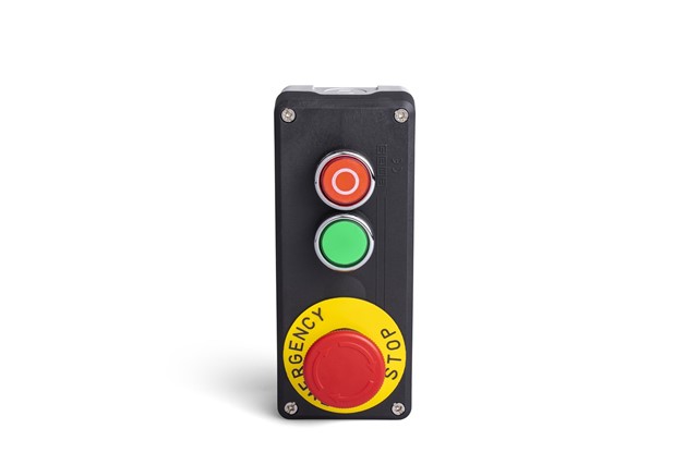 P Series Plastic 4 Holes BDE + BDDK + BDDY + BET60P + C3BK (NO) + 2*C4BK (NC) Black-Grey Control Box